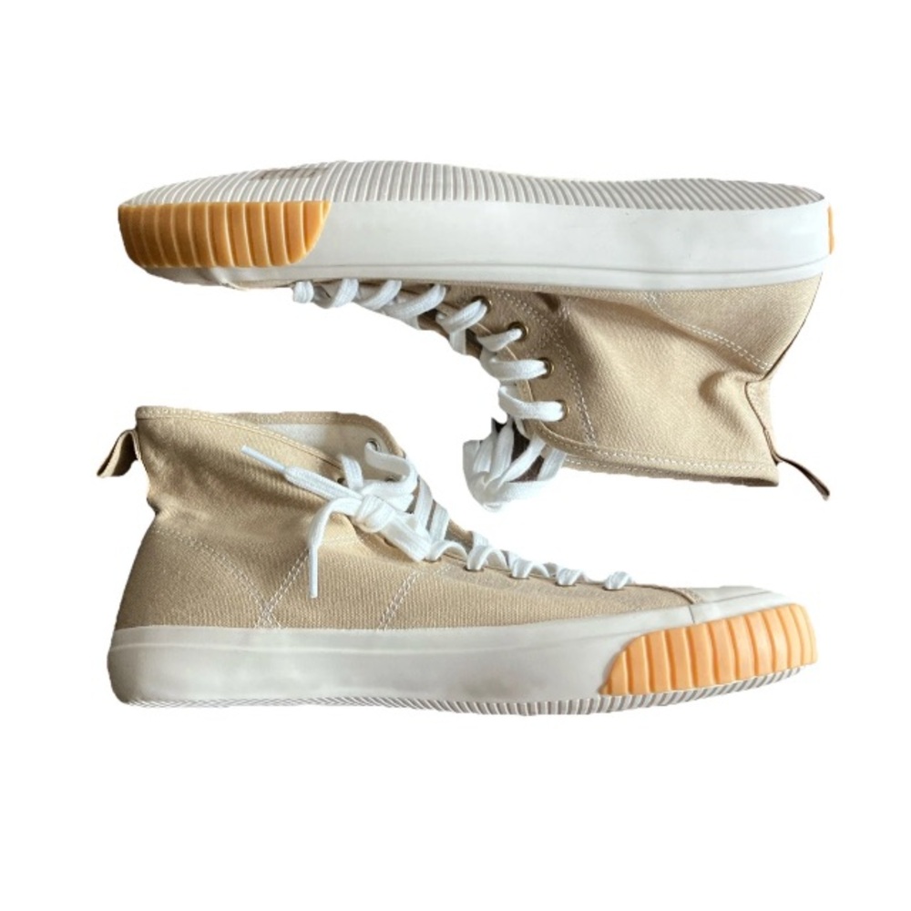 J.CREW Classic High-Top Sneakers Desert Sand Canvas Lace Up Casual Women's 10 - Picture 6 of 7
